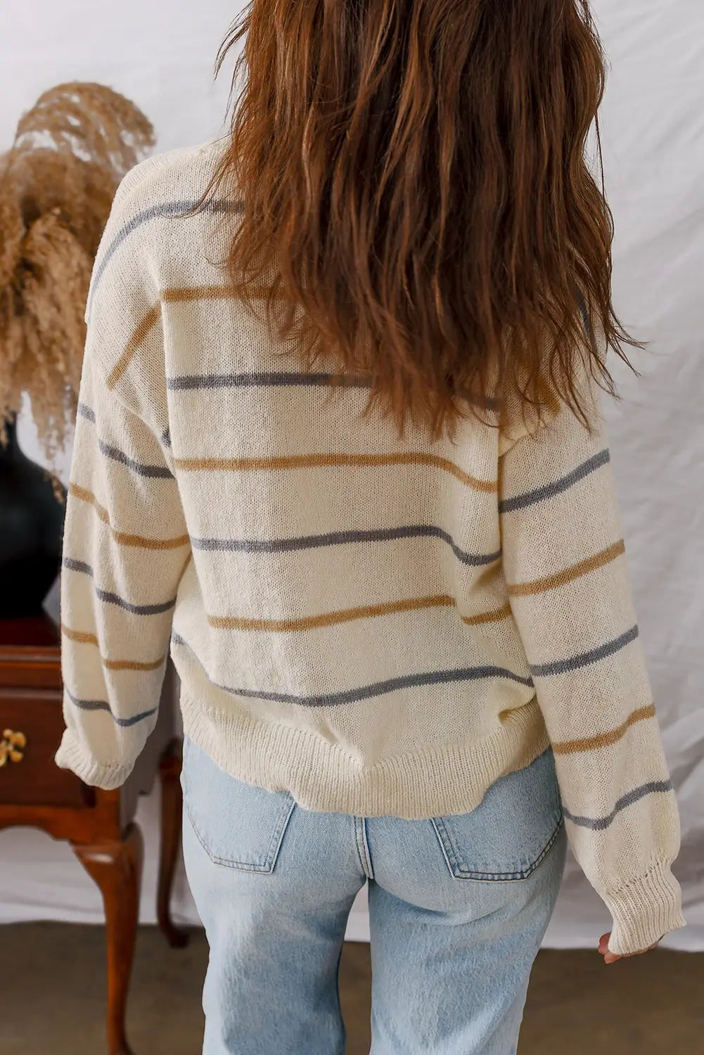 Casual Striped Loose Fit Pullover Sweater