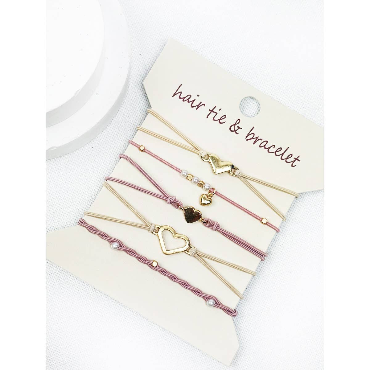 Boho Inspired Minimal Heart Hair Tie Bracelets: MIX COLOR
