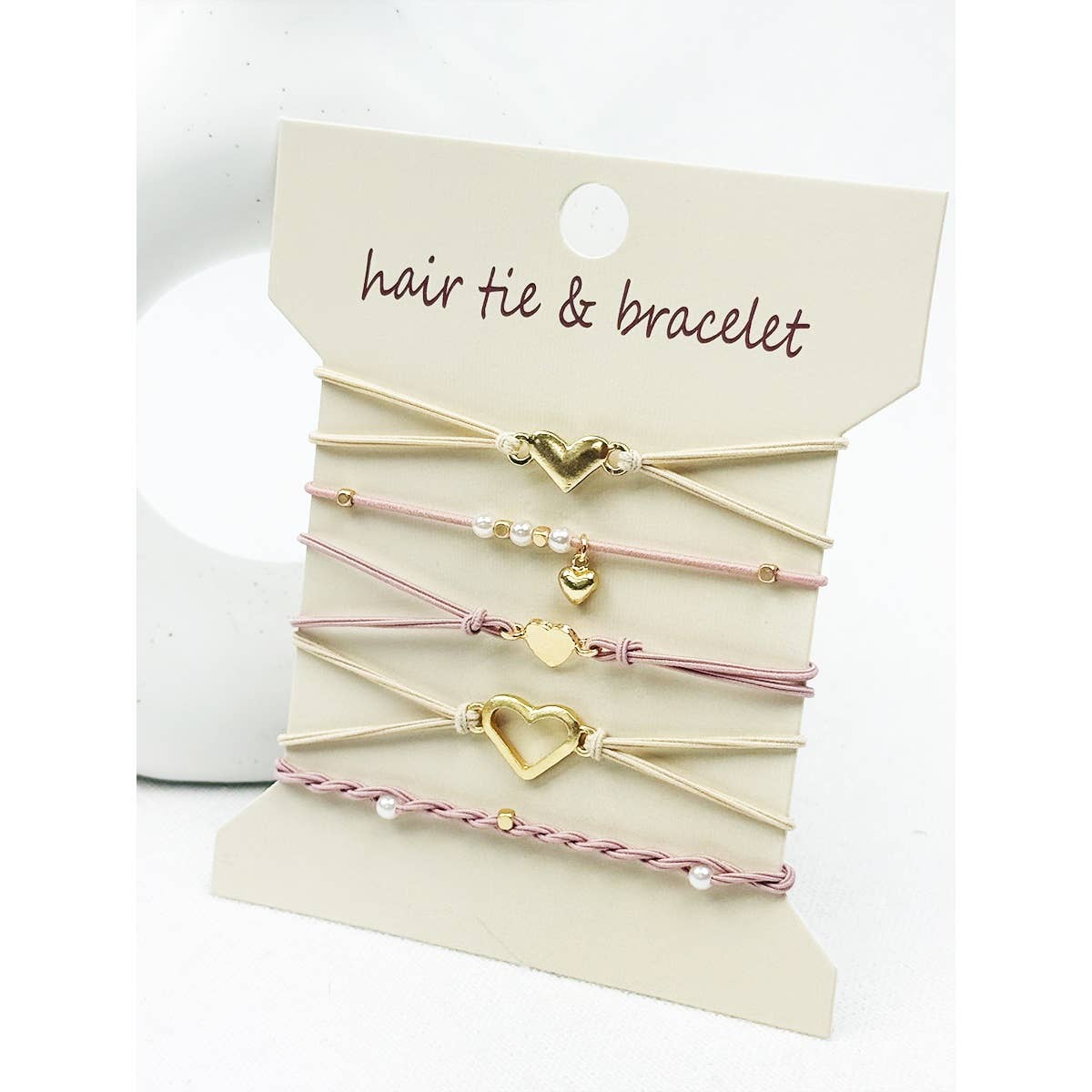 Boho Inspired Minimal Heart Hair Tie Bracelets: MIX COLOR