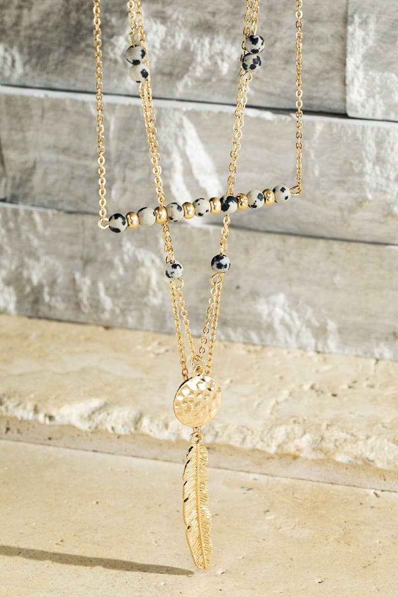 Multi Mix Charm Necklace: White