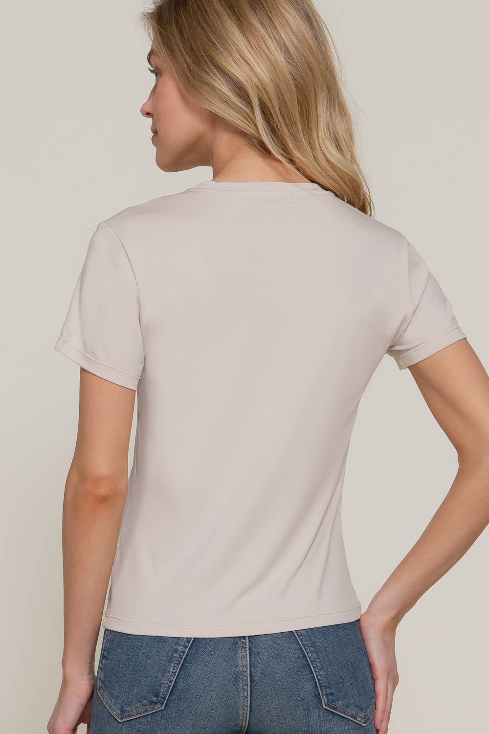 Short Sleeve Round Neck Top