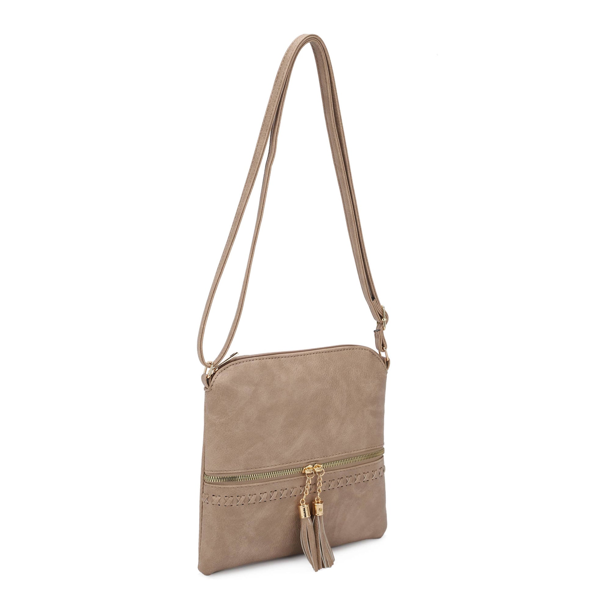JILLIAN CROSSBODY WITH WHIPSTITCH AND TASSLE