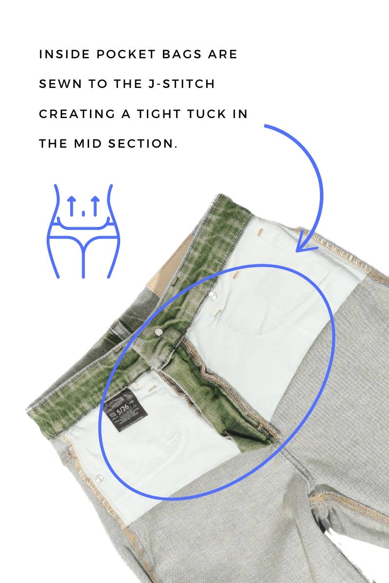 TUMMY CONTROL HIGH RISE SLIM STRAIGHT JEANS
