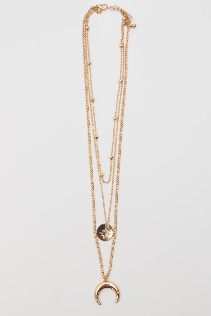 Moon Layered Necklace 🌜