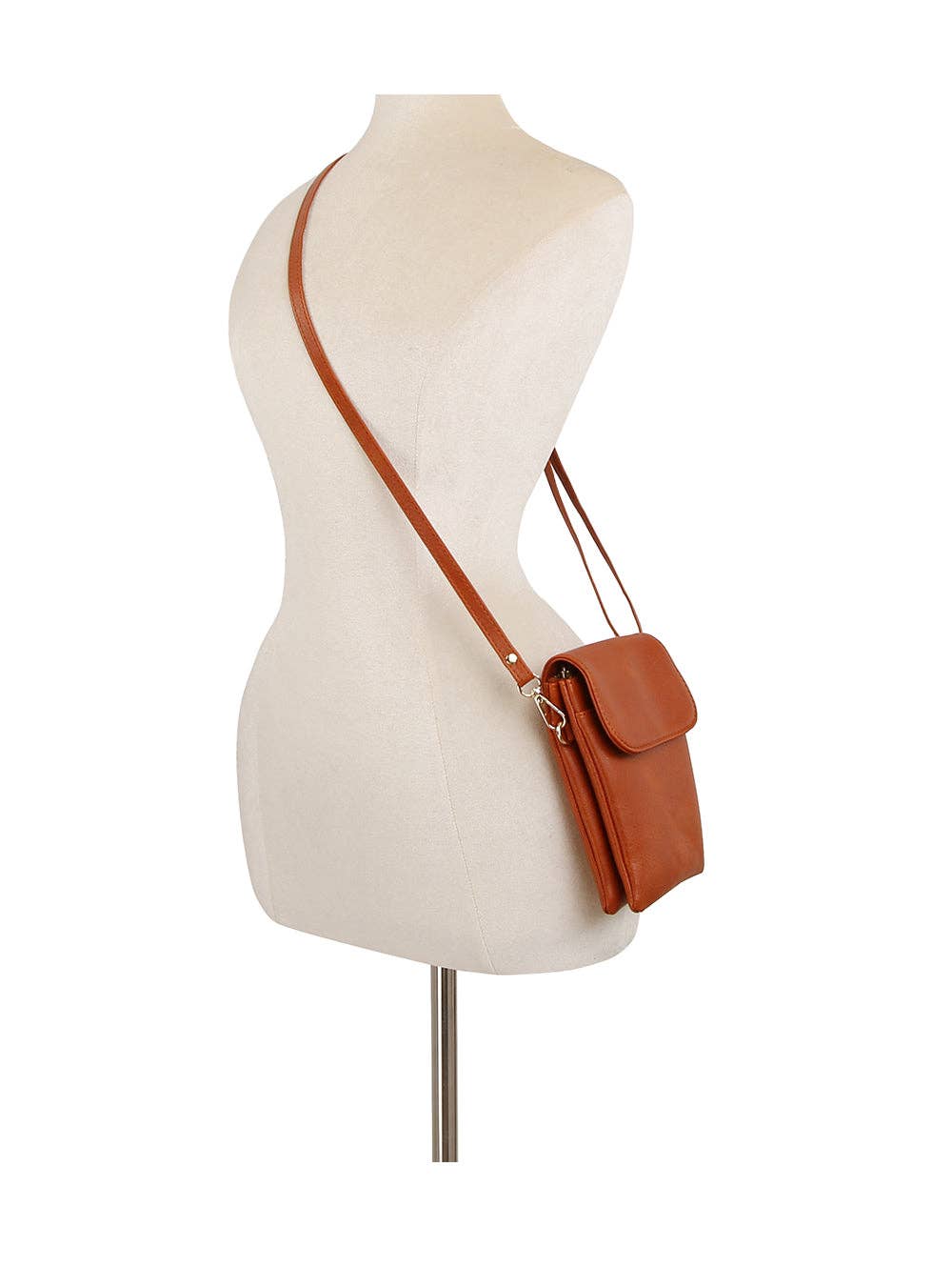 Crossbody Bag Cell Phone Bag Wallet Purses Adjustable: Brown