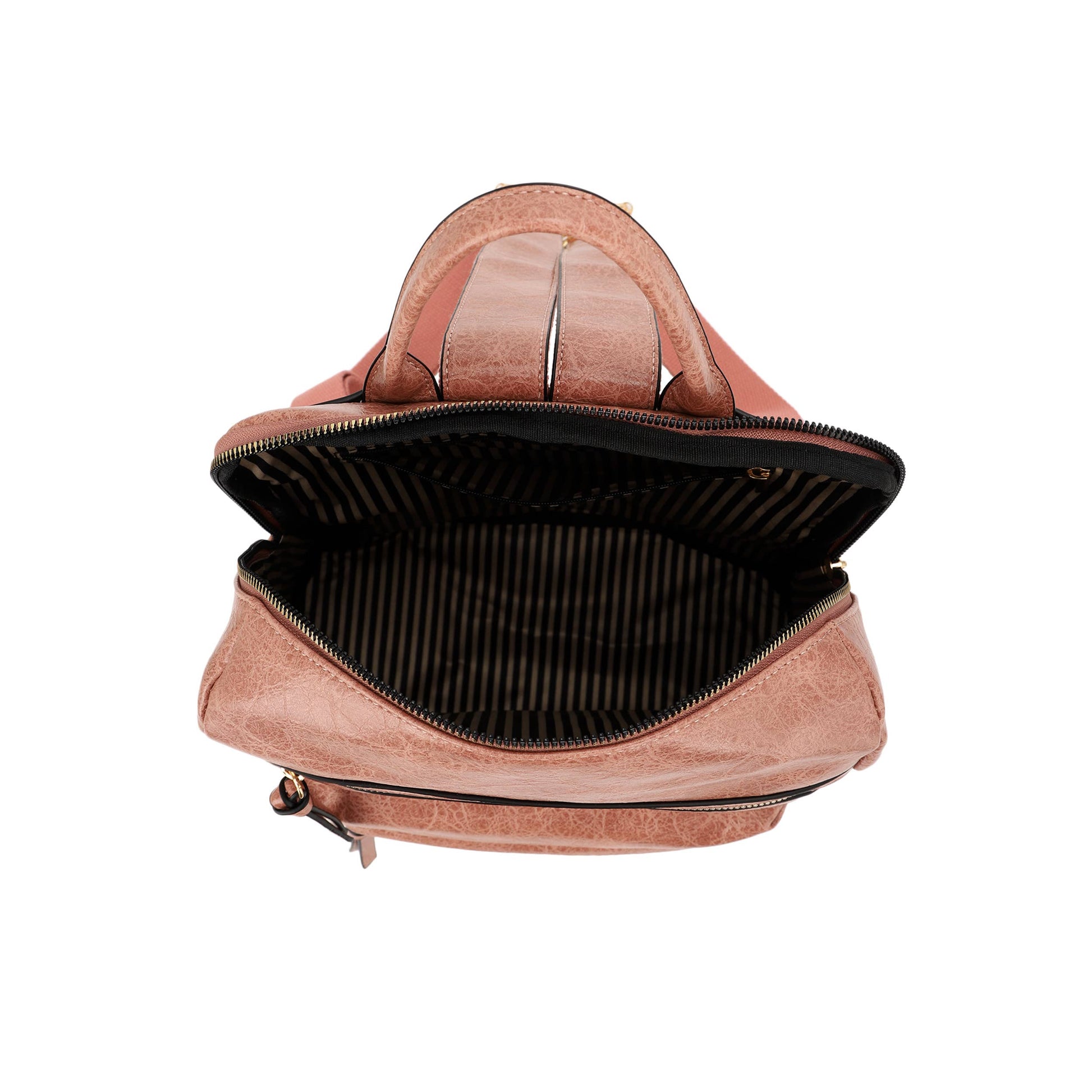 LILIANA DISTRESSED LEATHER BACKPACK: Dark Mauve