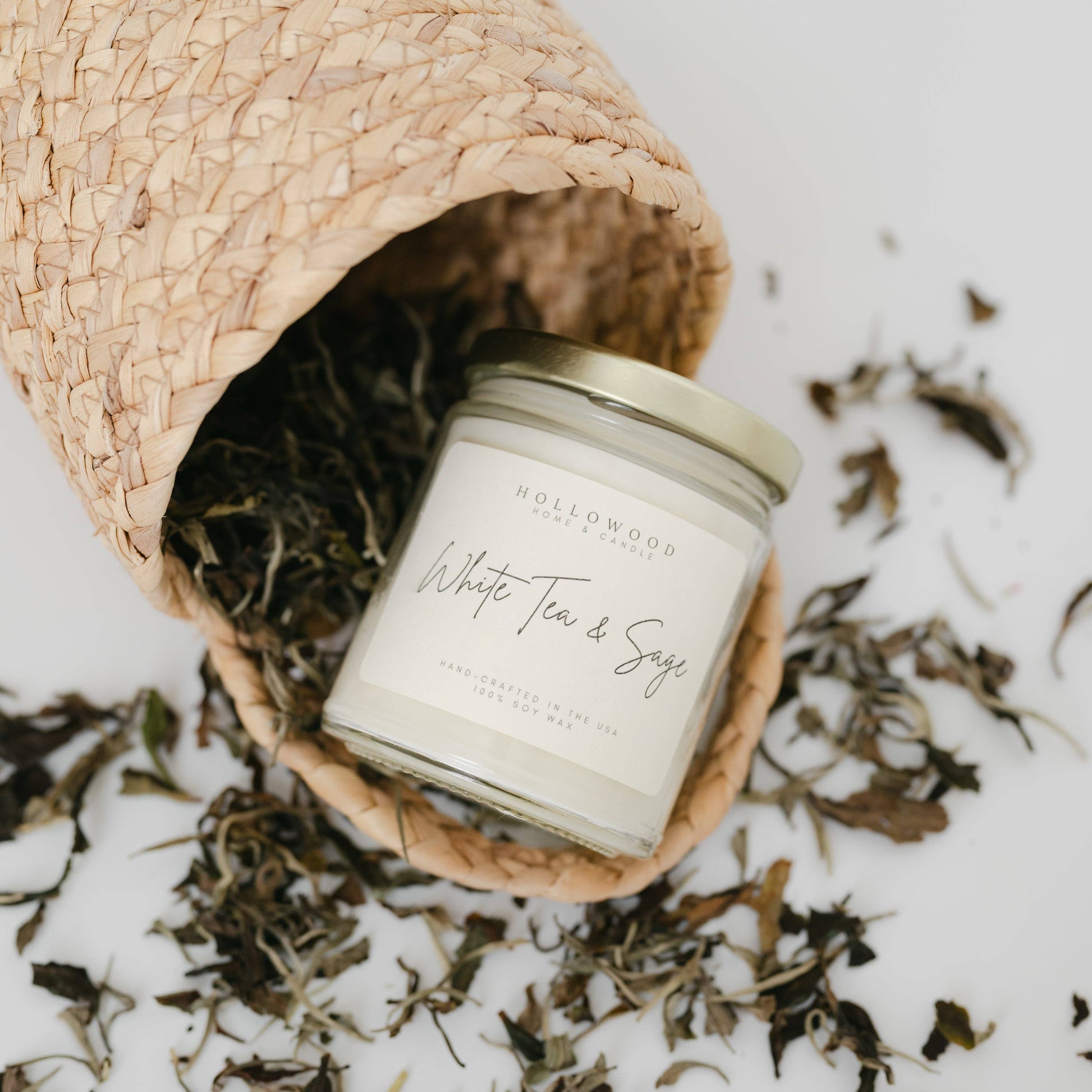 WHITE TEA & SAGE | SPRING | 8 OZ CANDLE: 8 Oz
