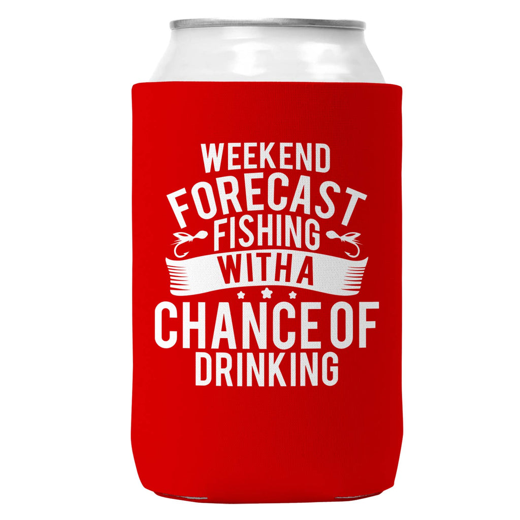 Weekend Forecast Fishing Can Coozie Cooler: 12oz Cans