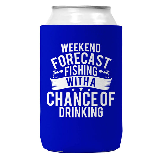 Weekend Forecast Fishing Can Coozie Cooler: 12oz Cans