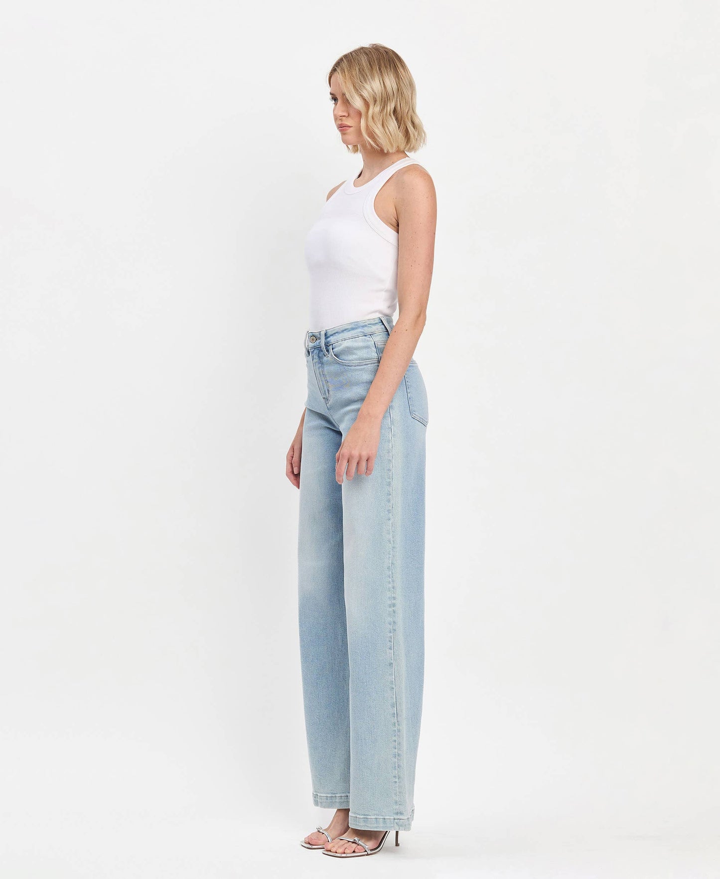 VERVET HIGH RISE WIDE LEG JEANS