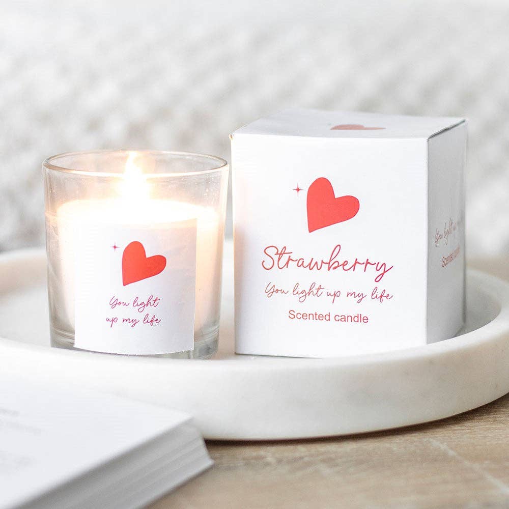 You Light Up My Life Strawberry  Candle