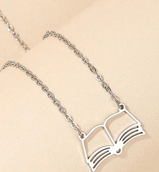 Open Book Necklace