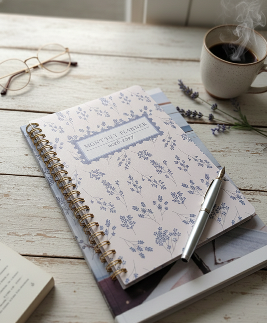 2026 Planner Blue Floral