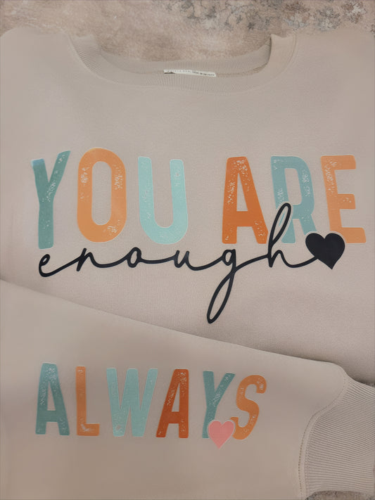 You Are Enough Fleece Crewneck