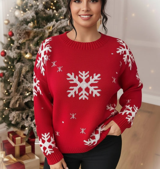 Red Snowflakes Sweater