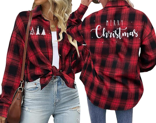 Christmas Plaid Button Down